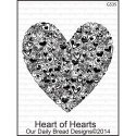 Our Daily Bread Cling Stamps 5"X3.5" Heart of Hearts