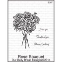 Our Daily Bread Cling Stamps 5"X3.5" Rose Bouquet