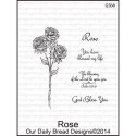 Our Daily Bread Cling Stamps 5"X3.5" Rose