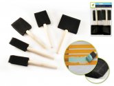 Color Factory: Sponge Brush 5/pk 1"+2"+3" w/Wood Handle