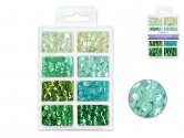 Craft Medley: Cup Sequins 8 col. 16 gm - Go Green