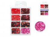 Craft Medley: Cup Sequins 8 col. 16 gm - Rouge