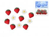 Dress It Up Button Bits 11pc - Fresh Strawberries