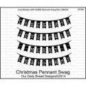 Our Daily Bread Clear Stamps 4.5"X8.5" Christmas Pennant Swag