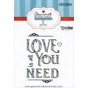 Gourmet Rubber Stamps Cling Stamps 2.75"X4.75" Love Is All You N