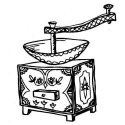 Gourmet Rubber Stamps Cling Stamps 2.75"X4.75" Coffee Grinder
