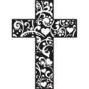 Gourmet Rubber Stamps Cling Stamps 3.75"X4.75" Cross-Ornamen