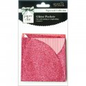 Grant Studios Paper Chic Glitter Pockets - Pink