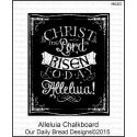 Our Daily Bread Cling Stamps 5"X3.5" Alleluia Chalkboard