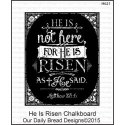 Our Daily Bread Cling Stamps 5"X3.5" He Is Risen Chalkboard