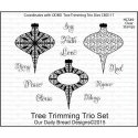 Our Daily Bread Cling Stamps 5"X6.75" Tree Trimming Trio Set
