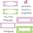 JustRite Stampers Cling Stamp Set - Fancy Tags