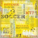 Karen Foster Soccer Paper - Yellow Card Collage