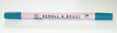 Zig Scroll & Brush Marker - Teal