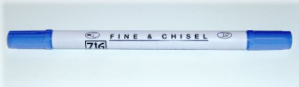 Zig Fine & Chisel Marker - Pure Blue