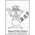 North Coast Creations Cling Rubber Stamps 3.75"X6" Beach Party R