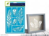 Color Factory: Adhesive Stencils 5.9"x8.3" - Feathers