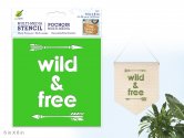 Color Factory: Word Decor Stencil 6"x6" - Be Wild & Free