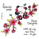 Crafters Companion Party Paws Rubber Stamps - Flowers From Bambo