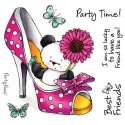 Crafters Companion Party Paws Rubber Stamps - Party With Bambo
