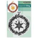 PENNY BLACK-Slapstick Cling Rubber Stamp - Starry Wreath
