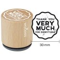Woodies Mounted Rubber Stamp 1.35" Thank You Very Much For Every