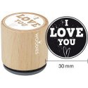 Woodies Mounted Rubber Stamp 1.35" I Love You