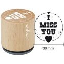 Woodies Mounted Rubber Stamp 1.35" I Miss You
