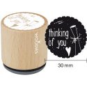 Woodies Mounted Rubber Stamp 1.35" Thinking Of You