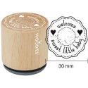 Woodies Mounted Rubber Stamp 1.35" Welcome Sweet Little Baby