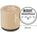 Woodies Mounted Rubber Stamp 1.35" Merry Christmas To