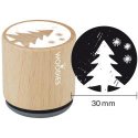 Woodies Mounted Rubber Stamp 1.35" Christmas Tree