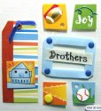 Handmade Embellished Stickers - Brothers