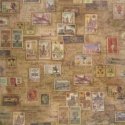 Scrapbooking Paper 12" x 12" - Vintage Stamps