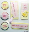 Handmade Embellished Stickers - Sweet Little Baby