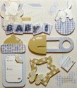 Handmade 3D Glitter Stickers - Baby Boy