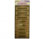 Peel-Off Stickers Sheet - Nameplates Gold