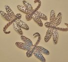 Metal Embellishments-Silver Dragonflies Large