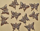 Metal Embellishments-Silver Butterflies Small
