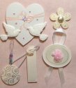 Handmade 3D Embossed Stickers - Wedding Dove Heart and Tags