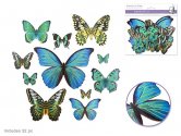 Forever in Time Butterfly Die Cuts w/Foil Accents x33 - Blue