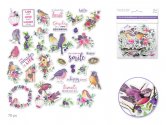 Forever in Time Die Cut Embellishments 70 pc - Birds & Berries