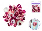 Forever in Time Fashion Dyed Buttons 60g - Rose