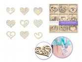 Forever in Time Mini Wood Embellishments 45pc - Hearts