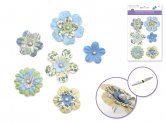 Forever in Time Handmade Floral Brads - Meadow