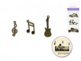 Forever in Time Antique Metal Charms 10pc - Melody
