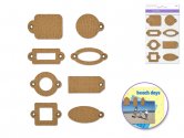 Forever in Time Tag Medley w/Grommets x8 - Burlap