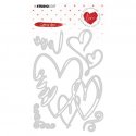 Studio Light Stencil Cutting Die-Filled With Love-Love Hearts