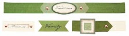 OTMP Family Traditions Adhesive Ribbons-Family/Green