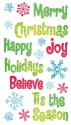 Sticko Christmas Stickers - Merry Xmas Phrases